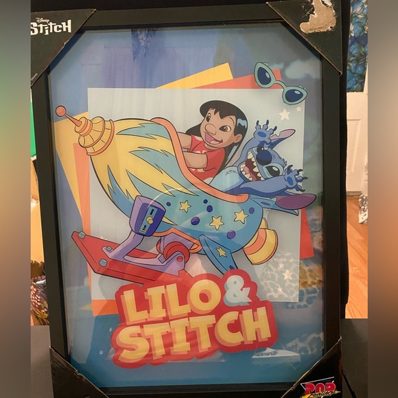 POP Creations Disney’s Lilo and Stitch Rocket 3D Painted Glass Wall Decor NEW - Picture 4 of 7
